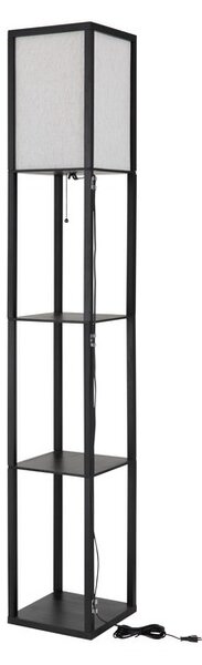 Stojacia lampa 1x E27 čierna, prírodná IP20 GLOBO lighting TABITHA 58611S