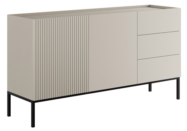 Mirjan24 Komoda do obývačky Zulek 150 2D3SZ, Farby: dub artisan / dub artisan + čierna 5903211453465