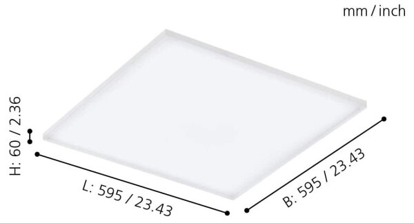 Eglo 98564 - LED RGB Stmievateľné stropné svietidlo TURCONA-C LED/30W/230V + DO