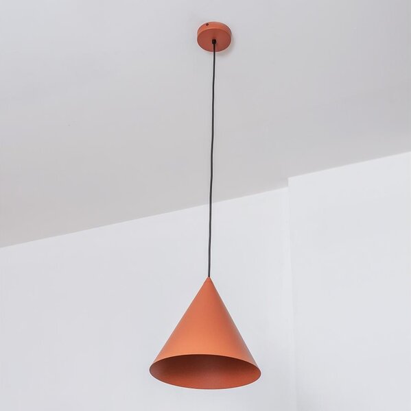 Luster na lanku ETNA II 1xE27/15W/230V pr. 18,5 cm oranžový