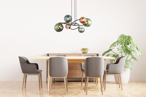 Závesné svietidlo 6x G9 3000K šedá IP20 GLOBO lighting RIHA 56142-6H