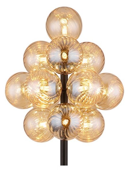 Stojacia lampa 13x G9 čierna matná, jantárová IP20 GLOBO lighting CONOR 56146S