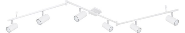Stropné bodové svietidlo / spot 6x GU10 biela IP20 GLOBO lighting ROBBY 57910-6W