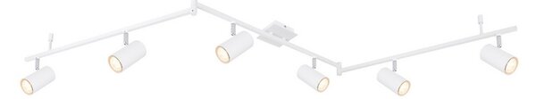 Stropné bodové svietidlo / spot 6x GU10 biela IP20 GLOBO lighting ROBBY 57910-6W