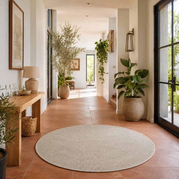 Hanse Home, Kusový koberec Jaipur 105973 Ivory/White kruh, 160x160 (priemer) kruh, béžová, chodba / predsieň