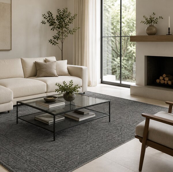 Ayyildiz, Kusový koberec Patara 4955 Grey – na von aj na doma, 80x150, šedá, chodba / predsieň