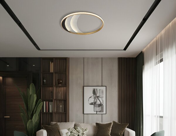 Stropné svietidlo LED 3000 / 4000 / 6000K čierna, zlatá IP20 GLOBO lighting CONSTANCE 48493-40