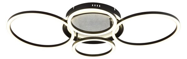 Stropné svietidlo LED 4000K čierna matná IP20 GLOBO lighting ALVIS 48477-40C