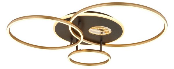 Stropné svietidlo LED 2700–6500K zlatá, antracitová IP20 GLOBO lighting INVERTINA 48466-54 časovač