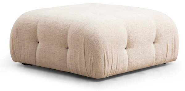 Hanah Home Rohová modulárna sedacia súprava Bubble 288 cm s taburetom bouclé krémová