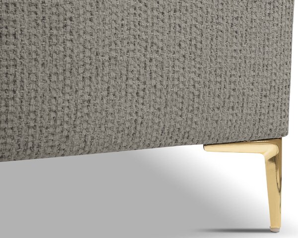 Čalúnená manželská posteľ s úložným priestorom Aliano 140x200 - sivá