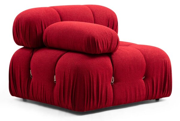 Hanah Home Rohová modulárna sedacia súprava Bubble 288 cm s taburetom červená