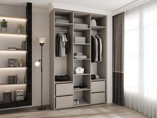 Šatníková skriňa Como 3 150x246x50 - kašmír
