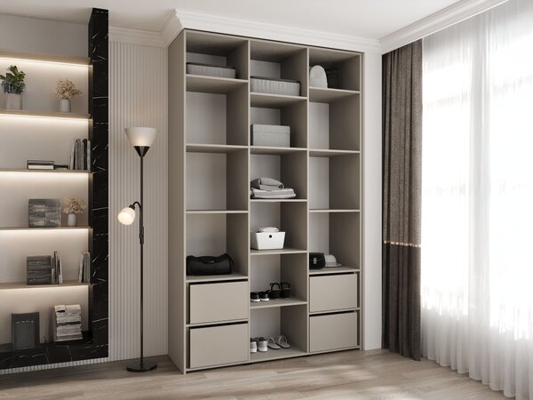 Šatníková skriňa Como 3 150x246x50 - kašmír
