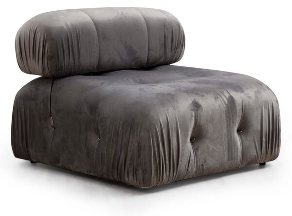 Hanah Home Trojmiestna modulárna pohovka Bubble 288 cm zamat sivá