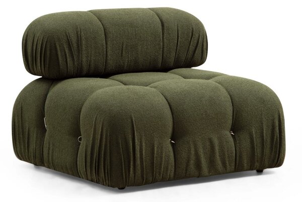 Hanah Home Rohová modulárna sedacia súprava Bubble 288 cm s taburetom zelená