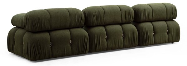 Hanah Home Rohová modulárna sedacia súprava Bubble 288 cm s taburetom zelená