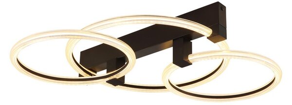 Stropné svietidlo LED 3000K čierna matná IP20 GLOBO lighting FLETCHER 48050D2S
