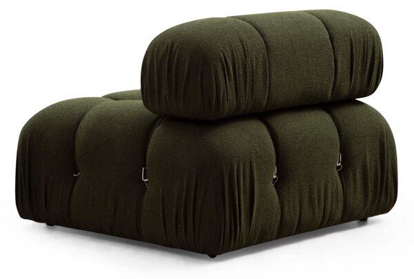 Hanah Home Rohová modulárna sedacia súprava Bubble 288 cm s taburetom zelená