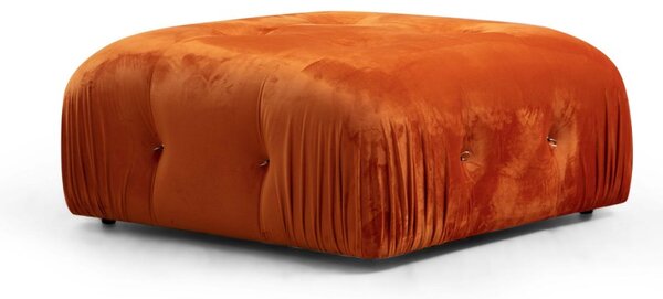 Hanah Home Rohová modulárna sedacia súprava Bubble 288 cm s taburetom zamat oranžová