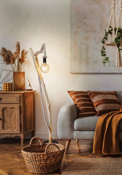 Stojacia lampa 1x E27 béžová, čierna IP20 GLOBO lighting NERIDA 42060146X
