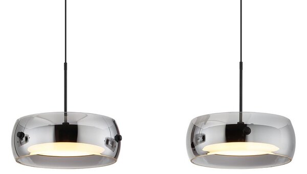 Závesné svietidlo LED 3000K čierna, dymová IP20 GLOBO lighting LIVION 16058-3