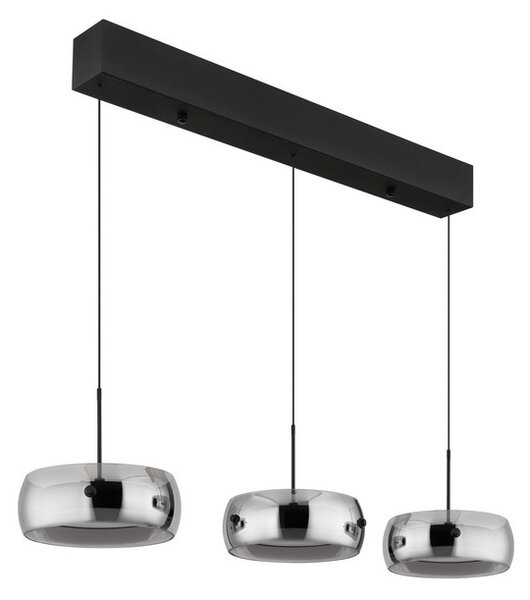 Závesné svietidlo LED 3000K čierna, dymová IP20 GLOBO lighting LIVION 16058-3