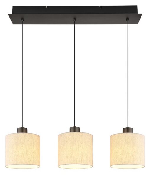 Závesné svietidlo LED 3000K čierny chróm, krémová IP20 GLOBO lighting THEA 31540308