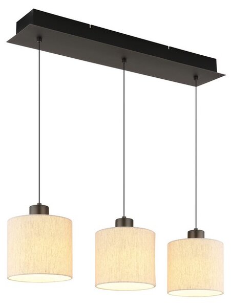 Závesné svietidlo LED 3000K čierny chróm, krémová IP20 GLOBO lighting THEA 31540308