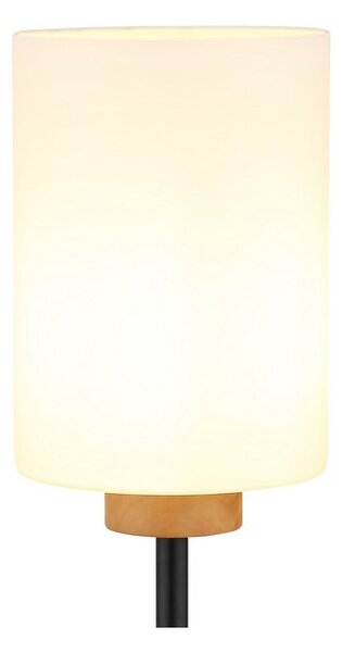 Stojacia lampa 1x E27 čierna, opálová IP20 GLOBO lighting ROWENA 15977S