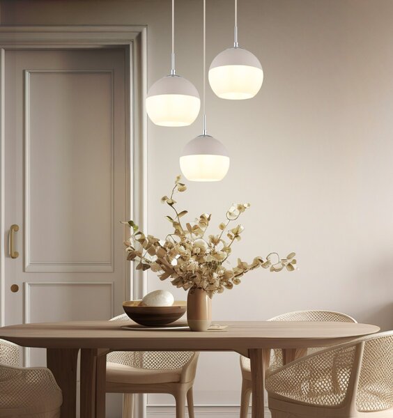 Závesné svietidlo 3x E27 piesková, opálová IP20 GLOBO lighting RAGUSA 15999-3HR