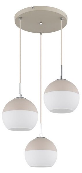 Závesné svietidlo 3x E27 piesková, opálová IP20 GLOBO lighting RAGUSA 15999-3HR