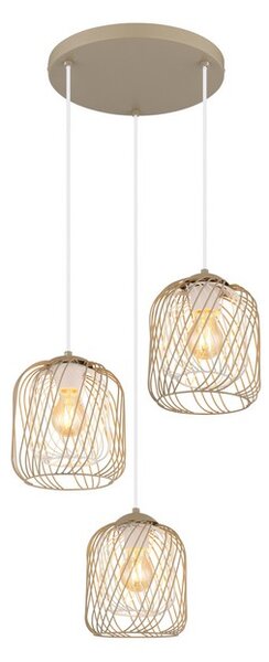 Závesné svietidlo 3x E27 piesková IP20 GLOBO lighting DICHTI 15965-3HR