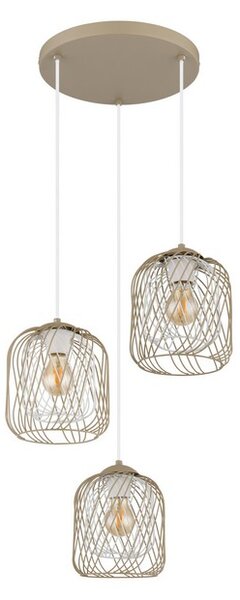 Závesné svietidlo 3x E27 piesková IP20 GLOBO lighting DICHTI 15965-3HR