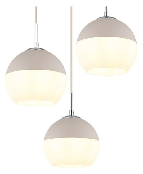 Závesné svietidlo 3x E27 piesková, opálová IP20 GLOBO lighting RAGUSA 15999-3HR
