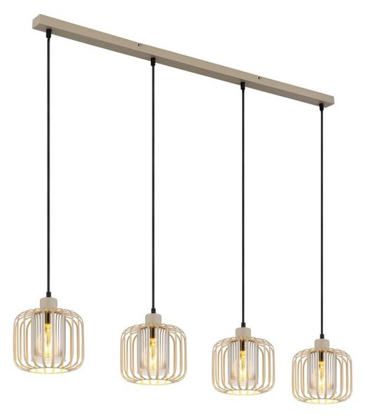 Závesné svietidlo 4x E27 piesková IP20 GLOBO lighting ALFRED 15758-4H