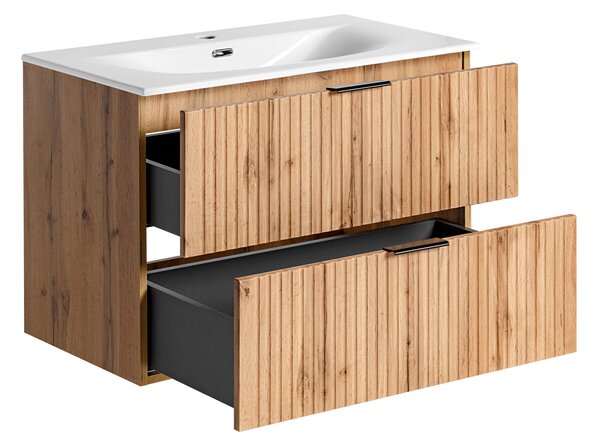 Kúpeľňová skrinka s umývadlom ADEL Oak U80/1 | 80 cm