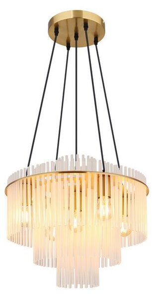 Závesné svietidlo 5x E27 zlatá, opálová IP20 GLOBO lighting GORLEY 15698H1M