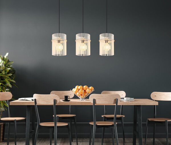 Závesné svietidlo 3x E27 piesková IP20 GLOBO lighting GORLEY 15698-3HB