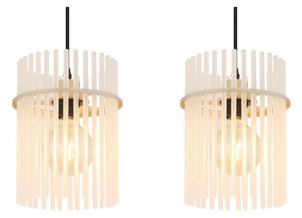 Závesné svietidlo 3x E27 piesková IP20 GLOBO lighting GORLEY 15698-3HB