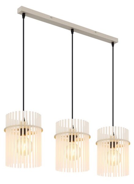 Závesné svietidlo 3x E27 piesková IP20 GLOBO lighting GORLEY 15698-3HB