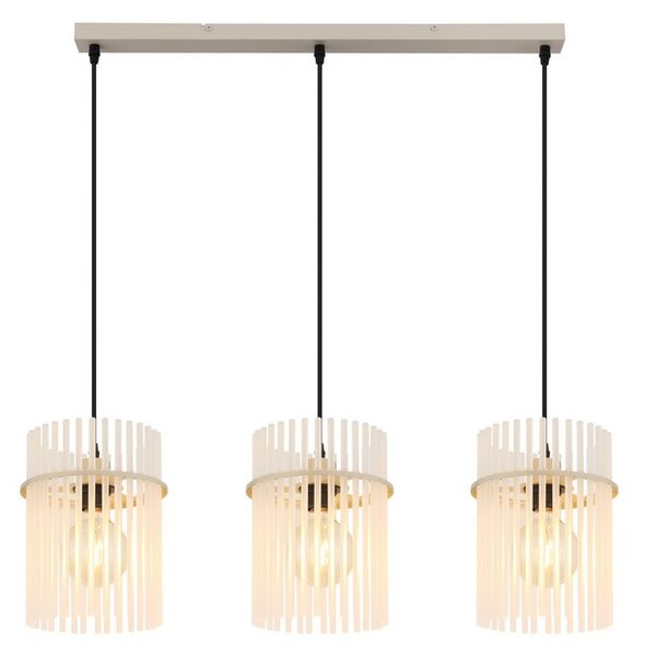 Závesné svietidlo 3x E27 piesková IP20 GLOBO lighting GORLEY 15698-3HB