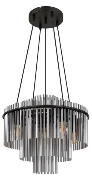 Závesné svietidlo 5x E27 čierna, dymová IP20 GLOBO lighting GORLEY 15698H1