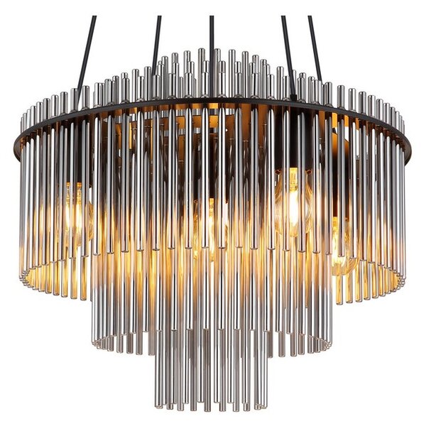 Závesné svietidlo 5x E27 čierna, dymová IP20 GLOBO lighting GORLEY 15698H1