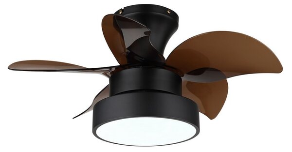Stropný ventilátor so svetlom LED 3000 / 4500 / 6000K čierna matná IP20 GLOBO lighting KARI 03670 časovač