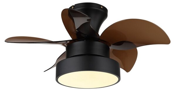 Stropný ventilátor so svetlom LED 3000 / 4500 / 6000K čierna matná IP20 GLOBO lighting KARI 03670 časovač