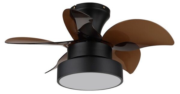 Stropný ventilátor so svetlom LED 3000 / 4500 / 6000K čierna matná IP20 GLOBO lighting KARI 03670 časovač