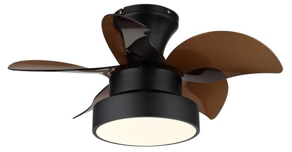 Stropný ventilátor so svetlom LED 3000 / 4500 / 6000K čierna matná IP20 GLOBO lighting KARI 03670 časovač