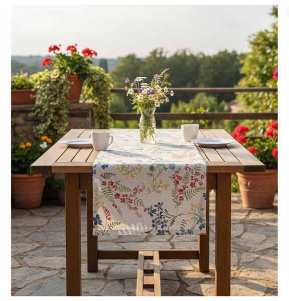 Behúň na stôl Lúčne kvety summer Farba Viacfarebná Rozmery 40x100 cm