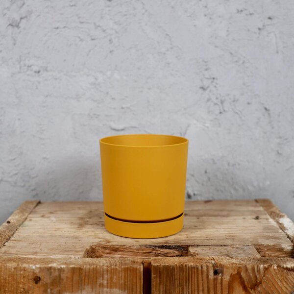 Prosperplast plastový kvetináč Tubo P mustard Ø 12 cm